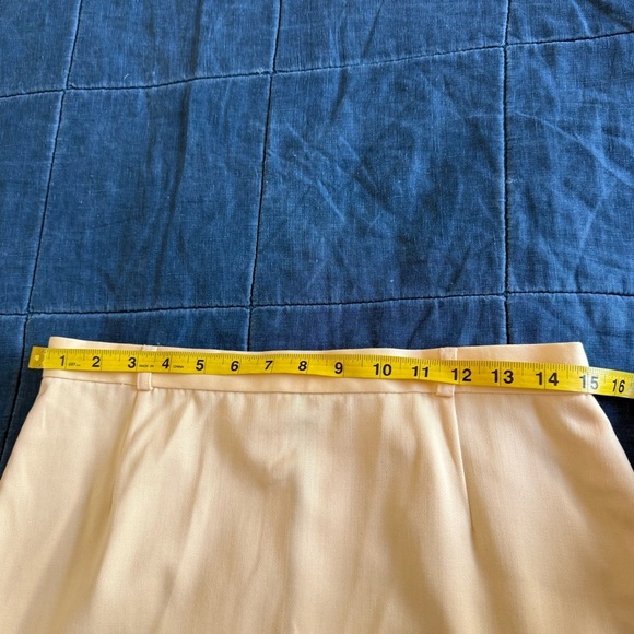 VINTAGE ESCADA Margaretha Ley wool pencil skirt Pale Yellow Size 38/Medium - Picture 12 of 12